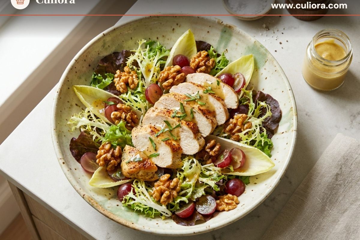 Französischer Hähnchen-Walnuss-Salat