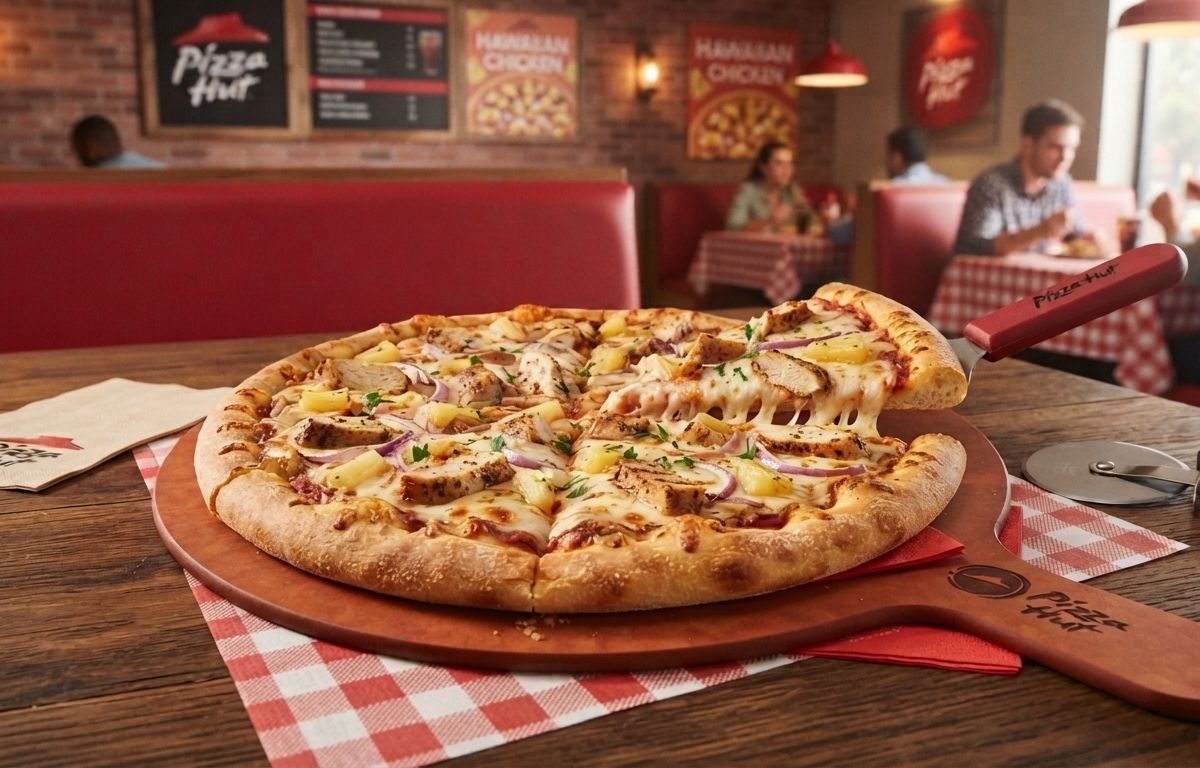 Hawaii-Pizza mit Hähnchen