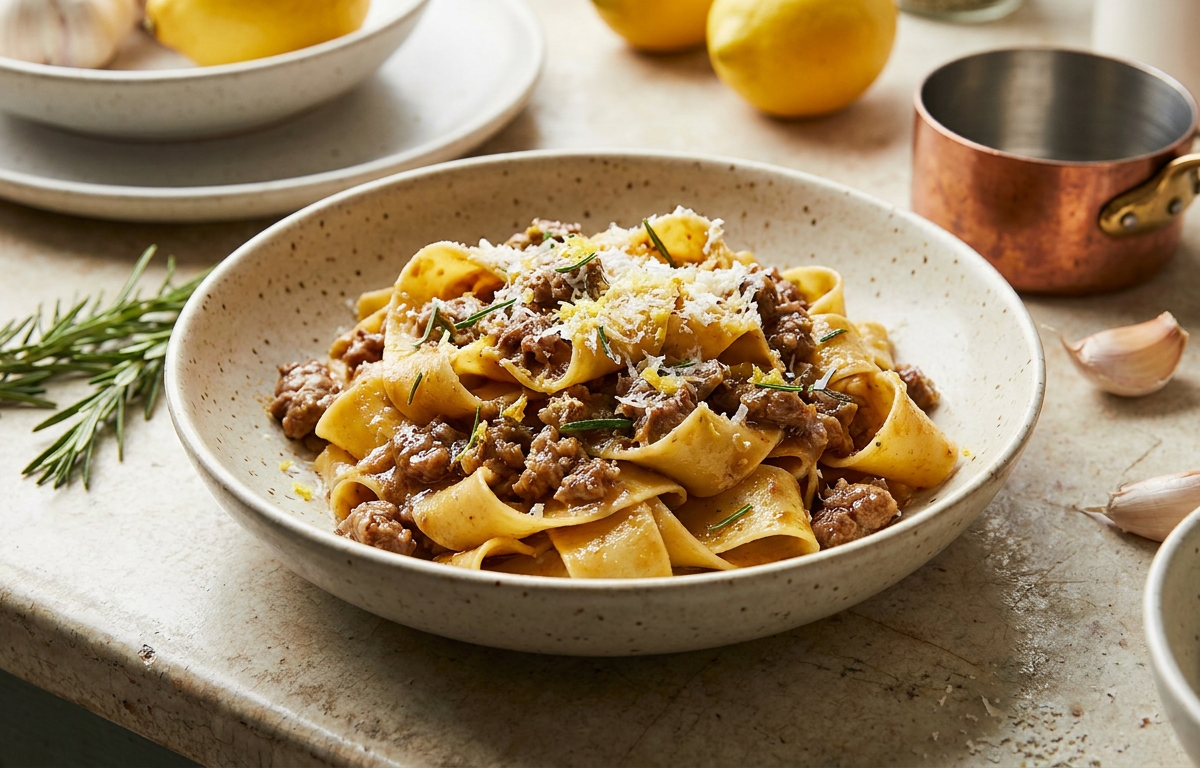 Italian Lamb Ragù with Lemon and Rosemary