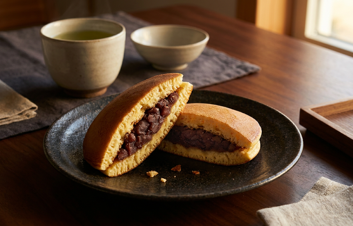 Japanische Dorayaki mit Anko