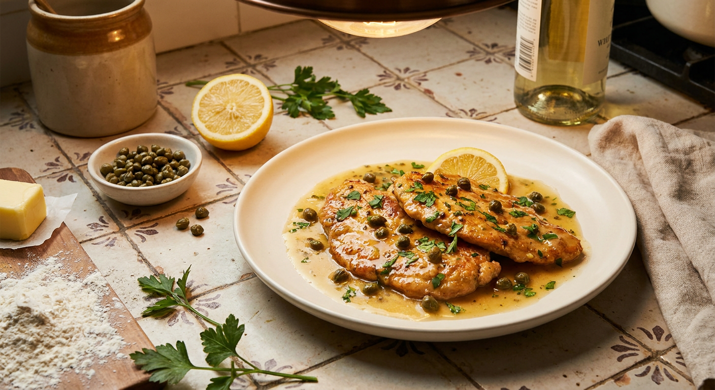 Piccata de veau au citron et vin blanc