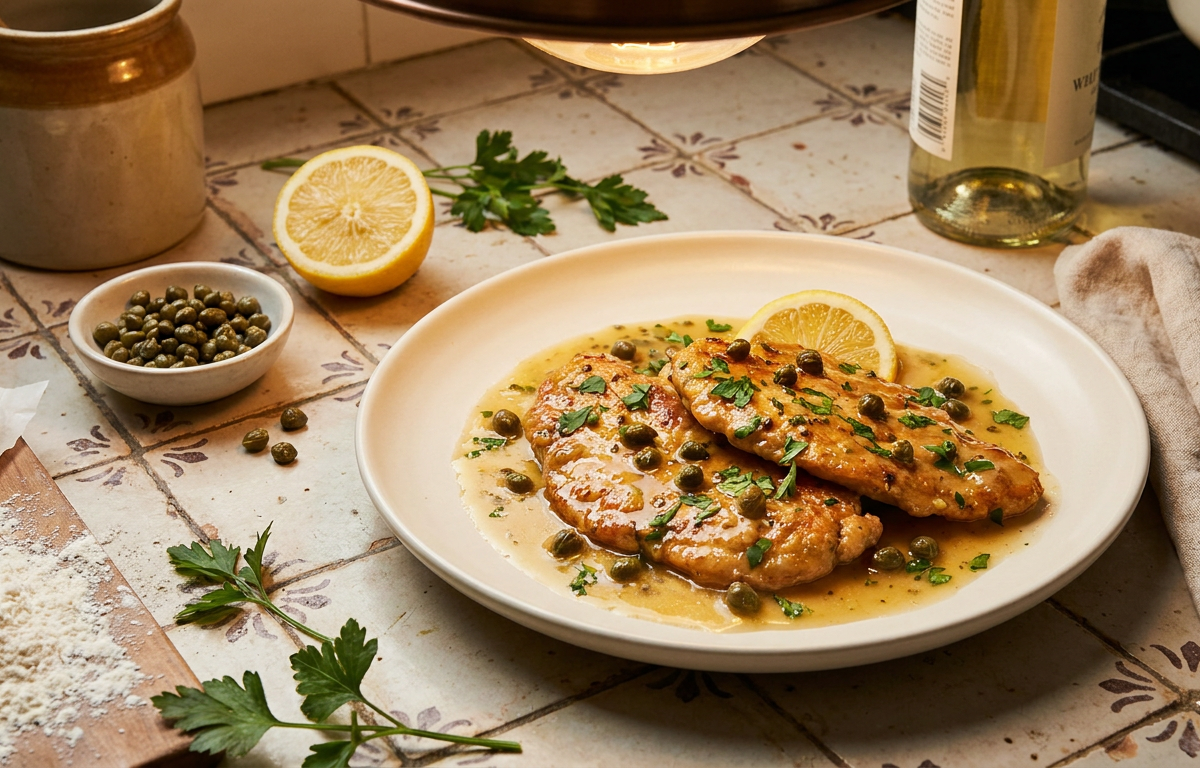 Piccata de veau au citron et vin blanc
