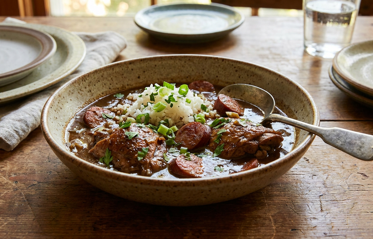 Hähnchen-Andouille-Gumbo