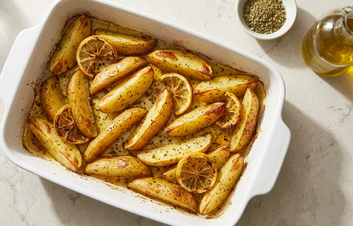 Griechische Patates Lemonates