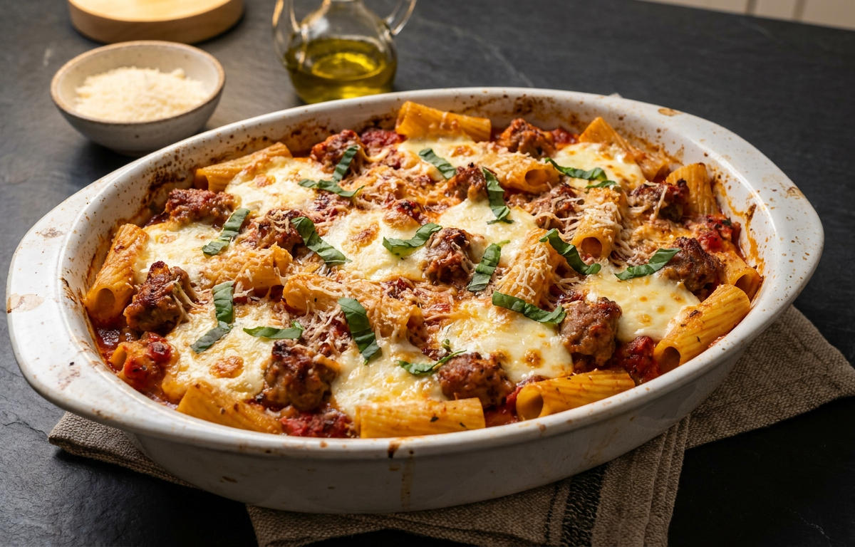 Pasta Pasticciata mit Salsiccia und Mascarpone