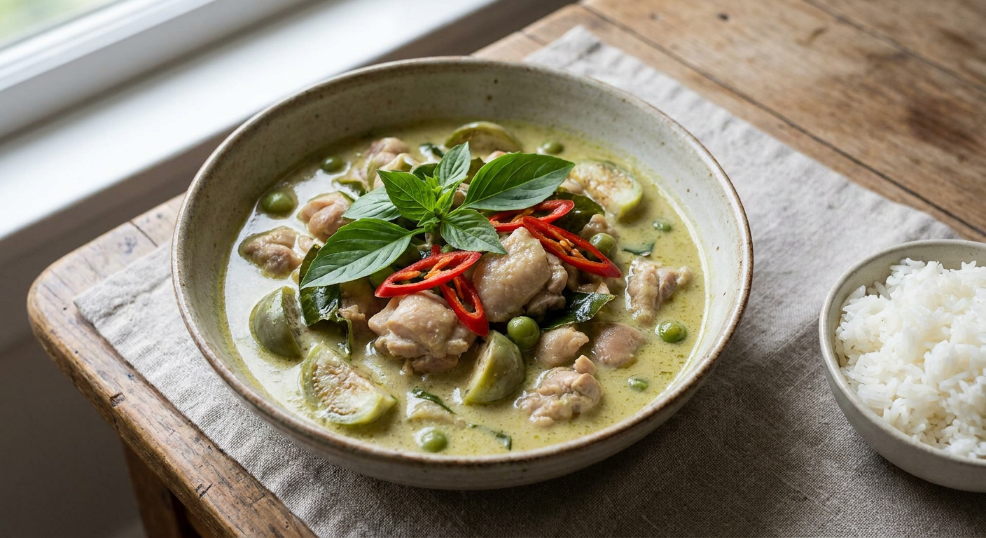 Thai Green Curry with Chicken (Gaeng Keow Wan Gai) — recipe photo by Culiora
