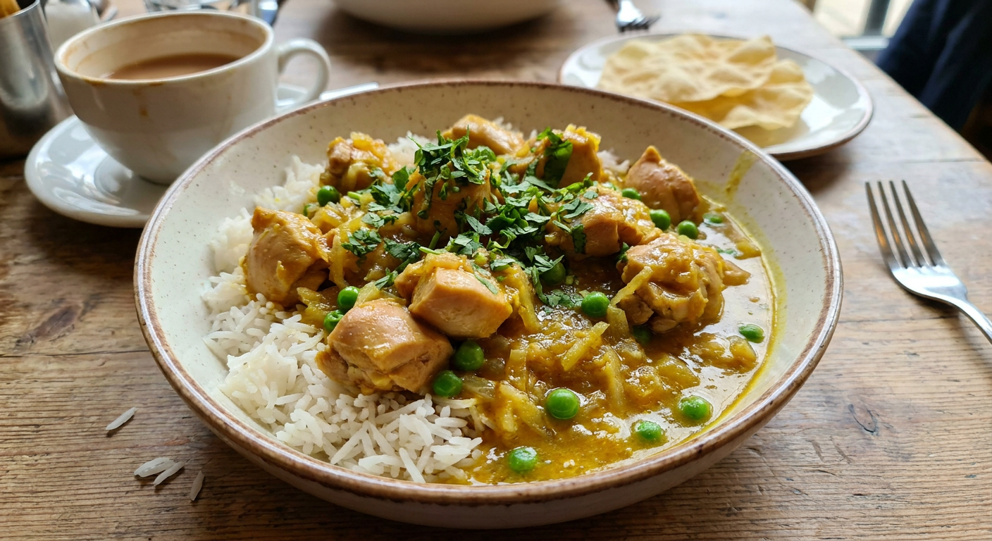 Klassisches englisches Hähnchencurry