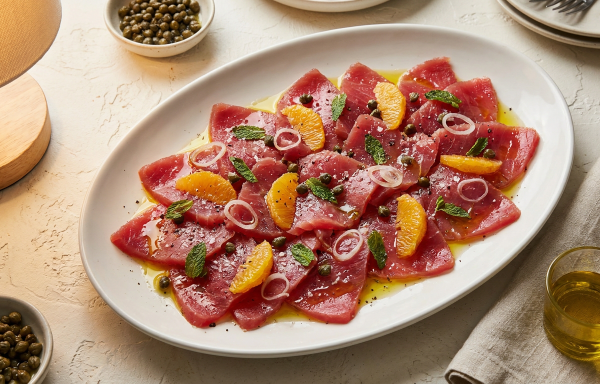 Sizilianisches Thunfisch-Crudo